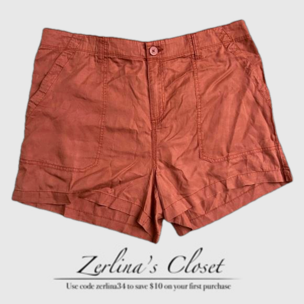 Social Standard by Sanctuary 4” Mid Rise Fortune Tencel Short Red Clay XXL
